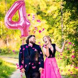 KatchOn, Hot Pink 4 Balloon Number - 40 Inch | 4th Birthday Balloons