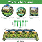 Dinosaur Birthday Decorations 81Pcs Dinosaur Paper Tableware Set