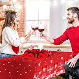 3 pcs Valentines Day Tablecloths Happy Valentines Day Plastic