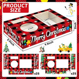 50Pcs Christmas Party Supplies Movie Night Paper Snacks Boxes Xmas