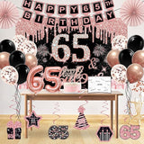 65th Birthday Decorations for Women 32PCS 65th Birthday Party
