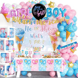 172 PCs Whats The Scoop Gender Reveal Decorations Hombae Boy or Girl