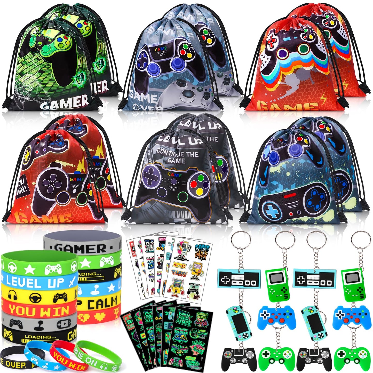 Winrayk 12 Sets Video Game Party Favors Gamer Birthday Supplies,