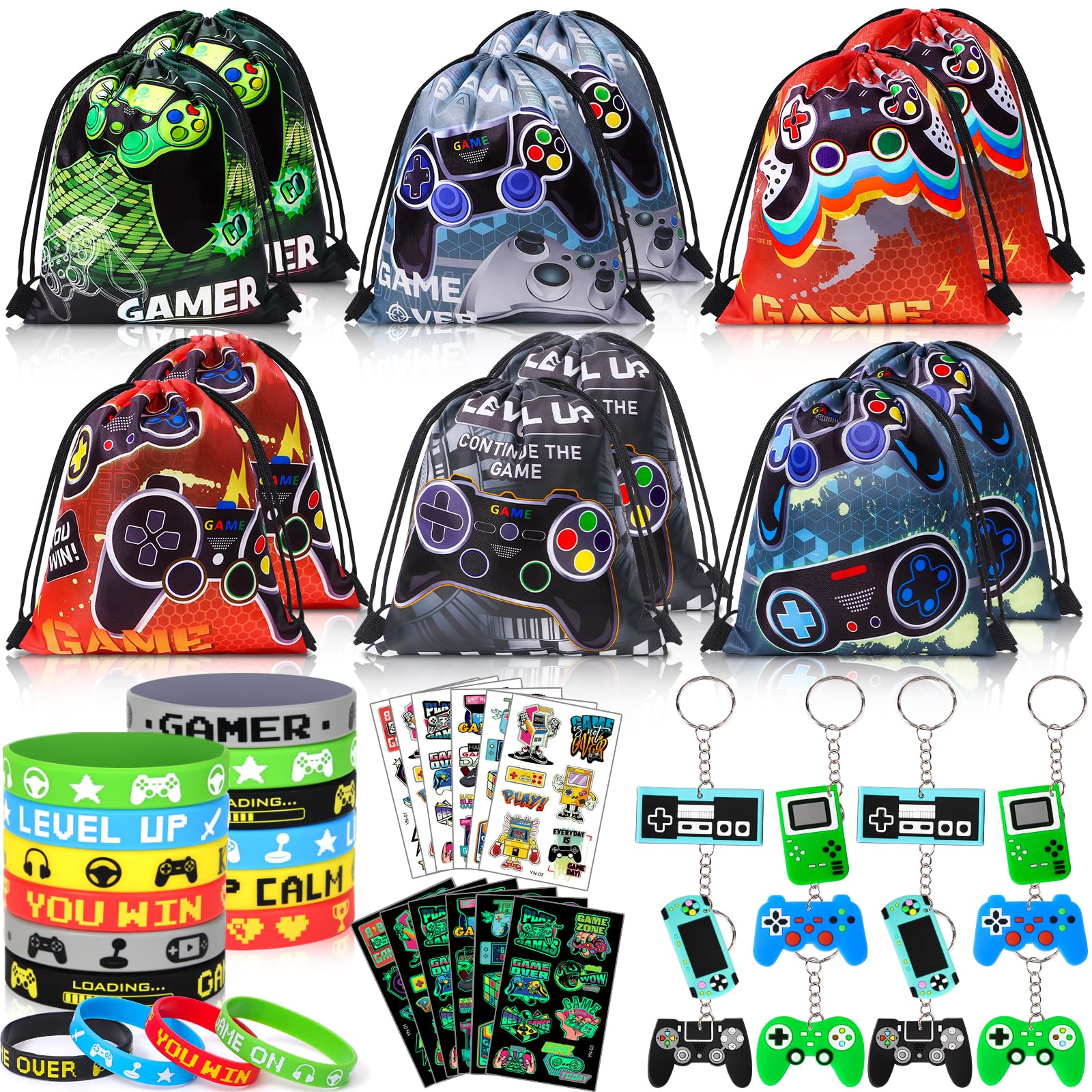 Winrayk 12 Sets Video Game Party Favors Gamer Birthday Supplies,