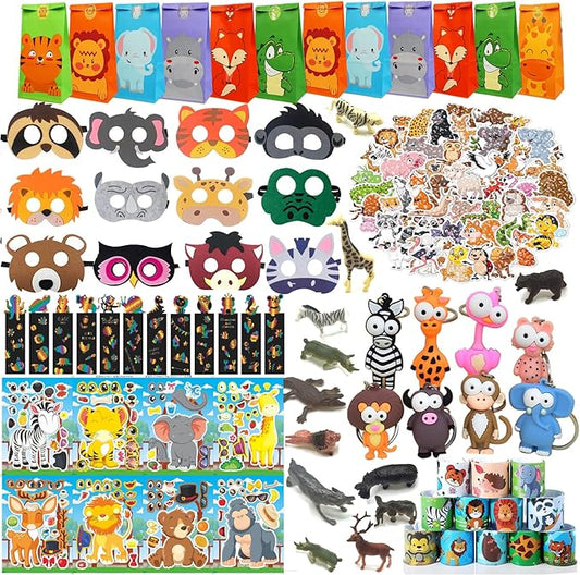 158 pcs Safari Party Favors for 12 kids Jungle Safari Birthday Party