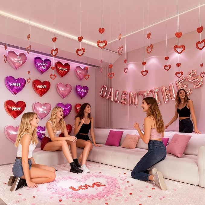 Happy Galentines Day Decorations for Party Supplies Heart Galentines