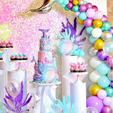 96 Pcs Mermaid Plates and Napkins for 24 Guests 7 Inch 9