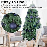 4Pcs Christmas Balls Ornaments for Xmas Tree - Shatterproof Christmas