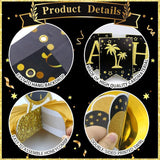 22Pcs Retirement Party Decorations for Men Women Black and Gold