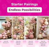 Bezente Dusty Pink Balloons Latex Party Balloons - 100 Pack 12 inch