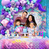 139Pcs Mermaid Birthday Party Decorations Supplies for Girl Kid