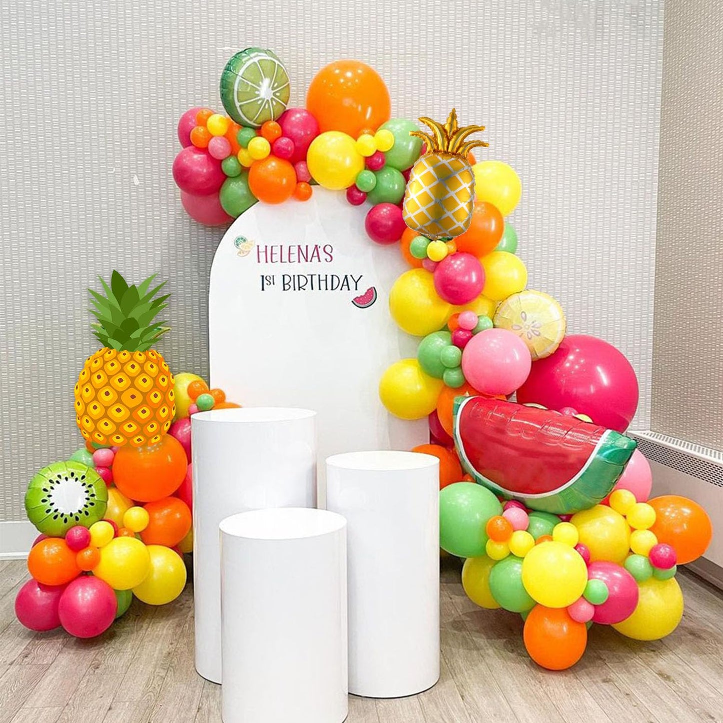 149pcs Twotti Fruity Balloon Arch Kit - Pastel Pink Yellow Green