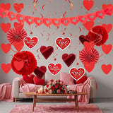 27 Pieces Valentines Day Swirl String Cutout Decoration Kit with