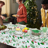 452 Pcs Christmas Party Supplies for 50 Guest Holly Berry Leaves