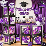 Graduation Decorations 2026 - Purple Graduation Decorations - Set of