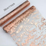 Snowkingdom 2 Pieces Rose Gold Table Runner 11"x108" Glitter Sequin