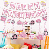 Pink Movie Night Party Decorations Kit 2pcs Popcorn Camera & Film