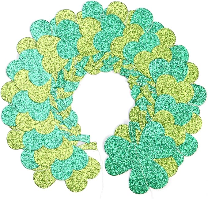 St-Saint Patricks-Day Decorations Shamrock Green-Garland - 35ft St.