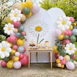 Boho Rainbow Balloons Retro Colorful Floral Balloon Assorted Colors