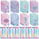 48 Pieces Mermaid Party Favors 24 Mini Mermaid Notepads Spiral