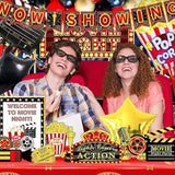 121pcs Movie Night Decorations Movie Theme Party Decorations Movie