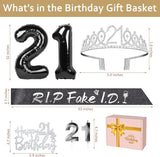 RIP Fake ID 21st Birthday Decorations with 21st Birthday Crown RIP