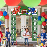 3 Pcs Football Party Decorations Porch Sign Banner Football Welcome