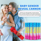 Gender Reveal Confetti Cannons – 6 Pack Blue Party Poppers – Baby Boy