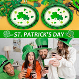 50 PCS St Patrick's Day Oval Paper Plates Large 11” Disposable Saint