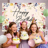 Wildflower Birthday Decorations for Women Girls, Sage Green Dusty Pink
