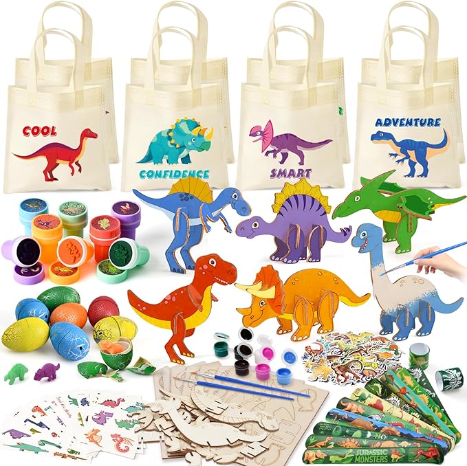 146pcs Dinosaur Party Favors Dinosaur Birthday Party Supplies & Non