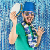 Tinsel Foil Fringe Curtains Wavy Backdrop for Parties Sparkle #4