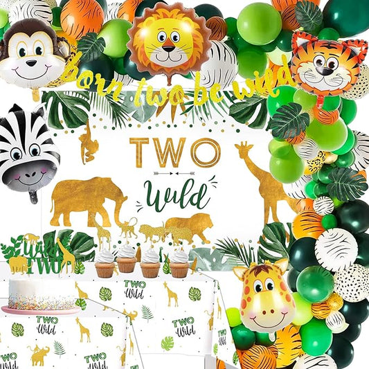 Two Wild Birthday Decorations Safari Jungle Theme 2nd Birthday Party