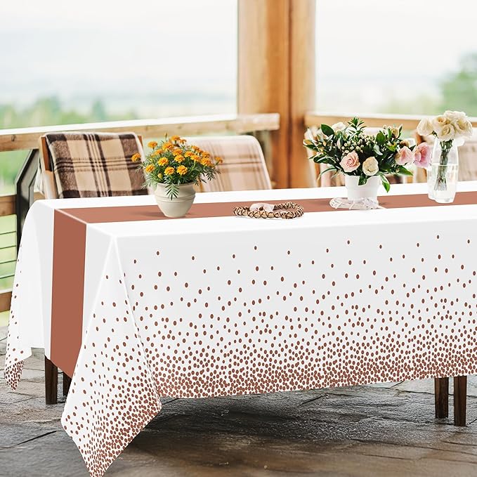 QZYL 4 Pack Disposable Table Cloth, 54" x 108" Rectangle Party Table