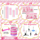 Yeaqee 100Pcs Ballerina Party Favors Include Ballet Drawstring