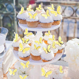 Ercadio 30 Pack 3D Butterfly Cake Toppers - Mix Sizes, Waterproof