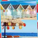 12 Pcs 8 Inch Beach Ball Paper Lanterns Pool Party Decorations