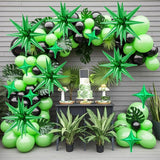 18 Pcs Green Star Balloons, Green Balloon with 6 Pcs 22-Inch