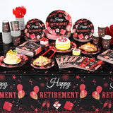 452 Pcs Retirement Party Decorations Supplies Set Include Red Black