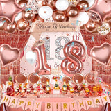 18th Birthday Decorations for Girls Rose Gold Party Decorations