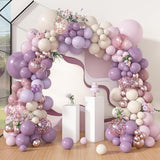 Amandir 173Pcs Dusty Purple Balloon Arch Garland Kit, Double-stuffed