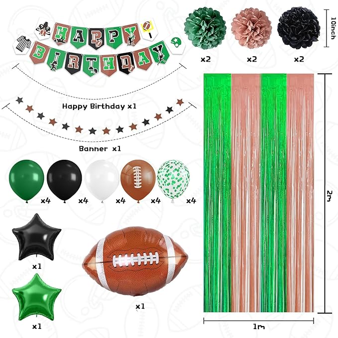 Football Birthday Party Decorations Football Party Supplies Include