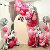 YMSZ Pink and Cow Print Balloons, 67pcs 12 Inch Cowgirl Balloons,