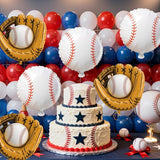 Biapian Baseball Balloons Foil, 18 Inch Round Baseball and Glove