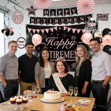 Retirement Party Decorations for Women Rose Gold Retirement Crown