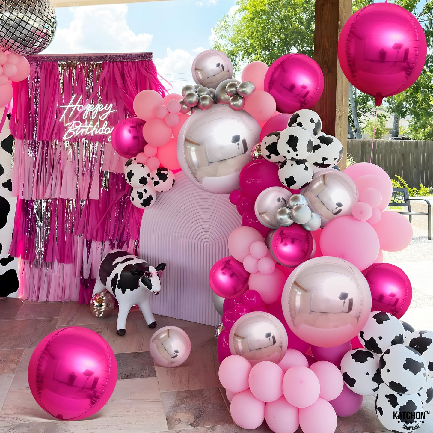 KatchOn, Hot Pink and Silver Balloons - 22 Inch Pack of 14 | Silver