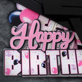 Happy 30th Birthday Pink Acrylic Table Topper Centerpieces Set