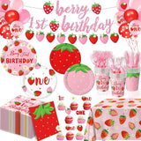 Berry First Birthday Decor Strawberry 1st