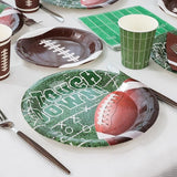 Football Party Supplies Set for 24 Disposable Paper Plates and