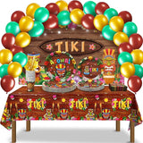 130 Pcs Hawaiian Party Decorations Luau Plates and Napkins Party